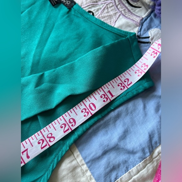 90s BeBop Womens Green Sleeveless V-Neck Bow Cute Fairy Core Sundress Medium - Picture 8 of 10